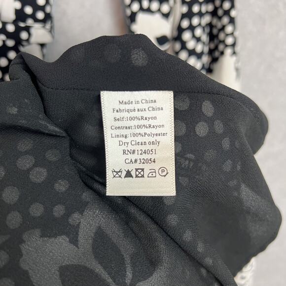 Anthropologie Porridge Black White Floral Amity Wrap Dress Size Small - Picture 10 of 10